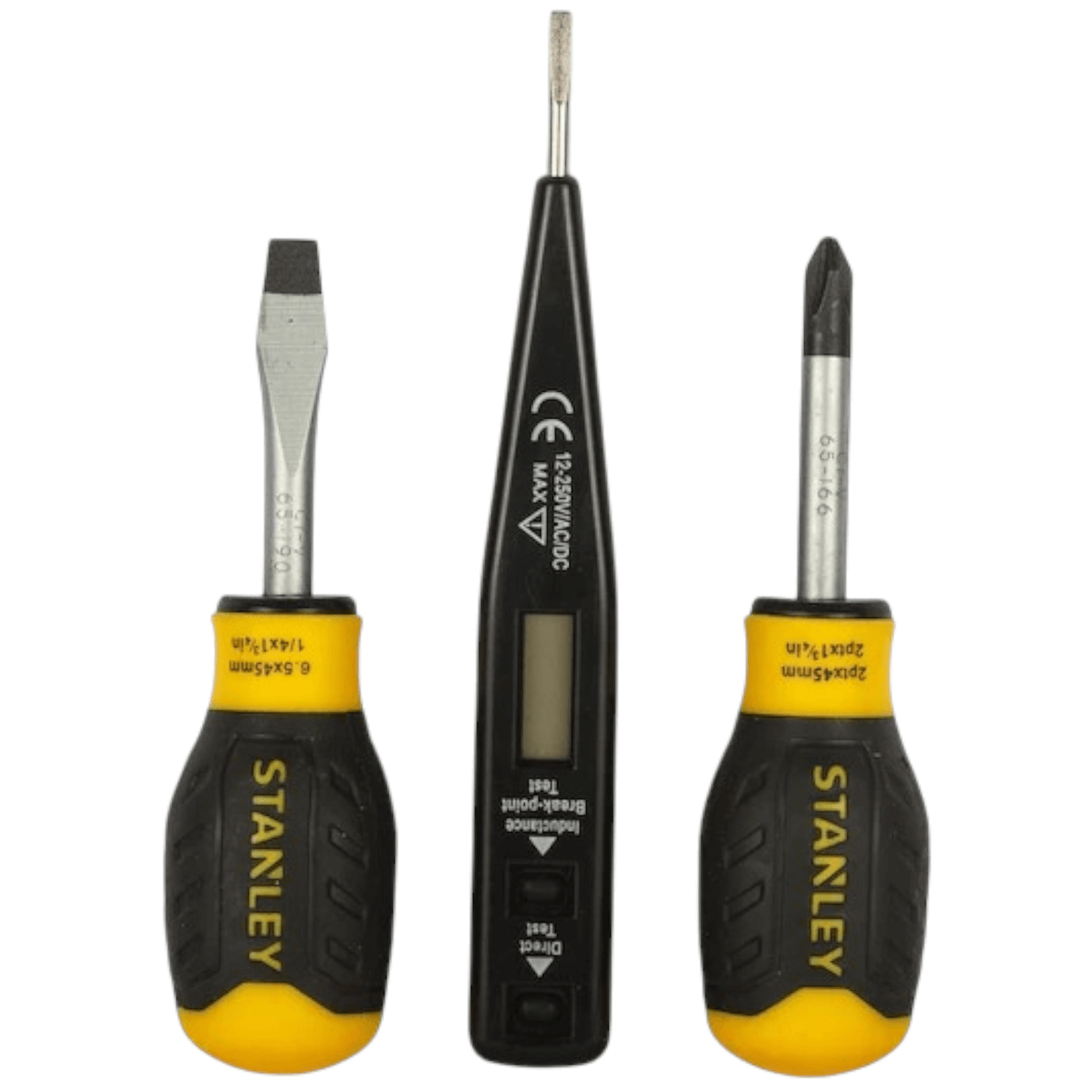 STHT92002-8 6 pcs Combination Screwdriver Set with Bonus Tester (STANLEY), featuring flathead and Phillips screwdrivers with tester