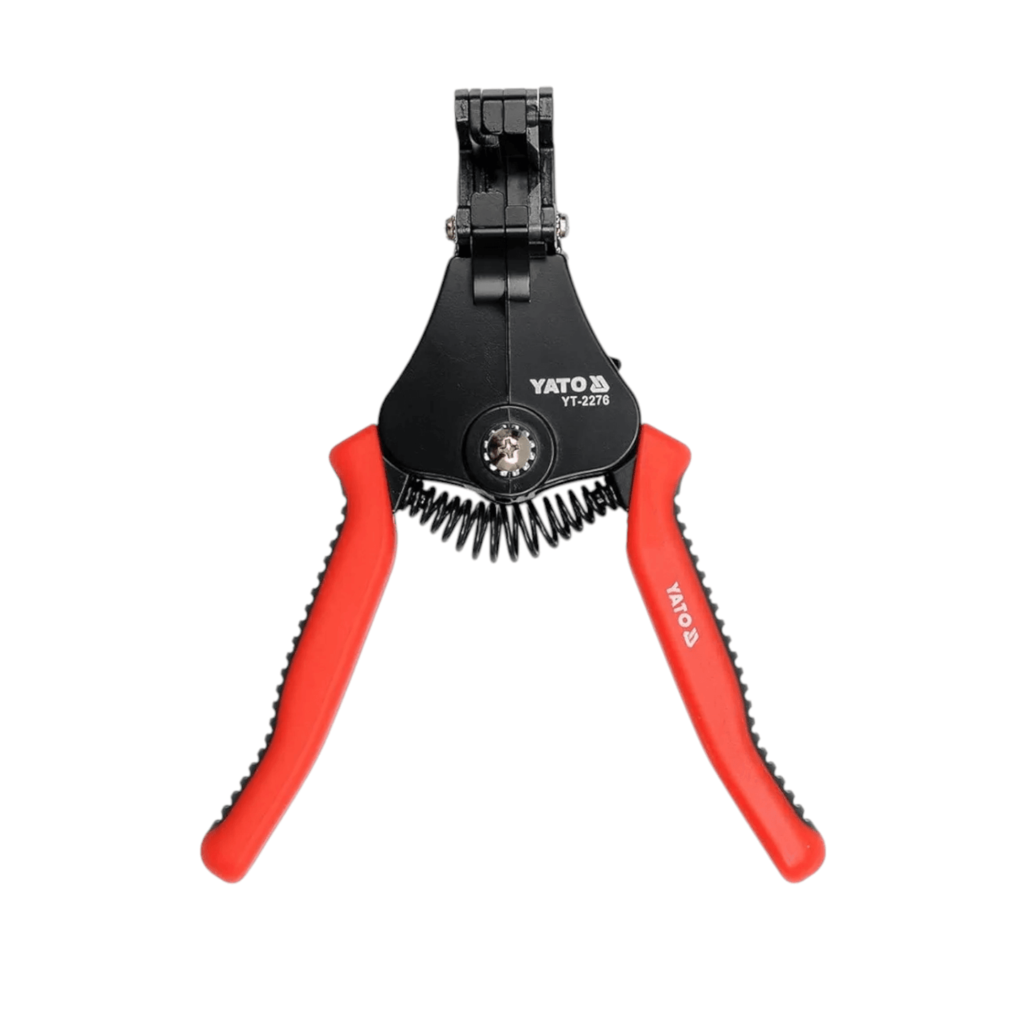 YT-2276 Automatic Wire Stripper (YATO) with red handles and black mechanism for professional wire stripping