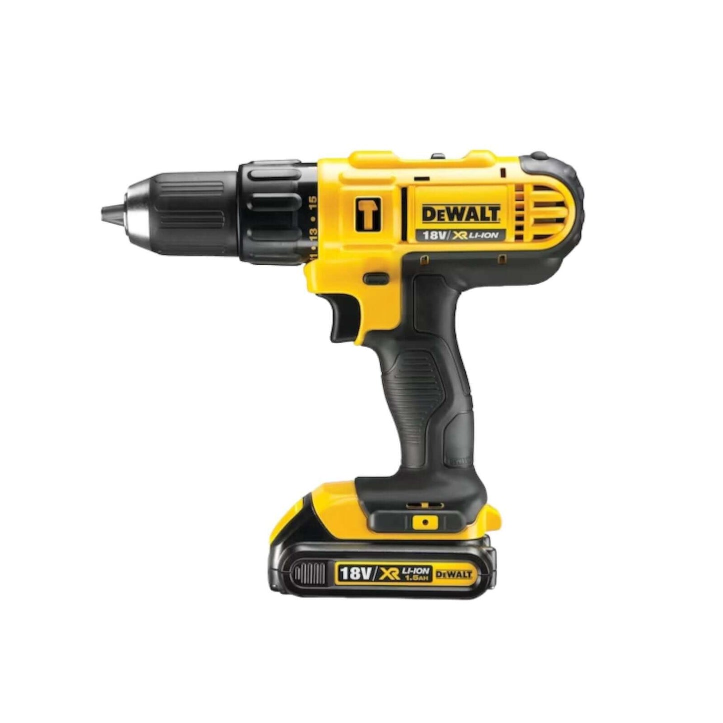 DEWALT Ti18V Li-ion Hammer Drill Driver 1.3Ah DCD776S2 for professional and DIY use, featuring a powerful 18V motor.