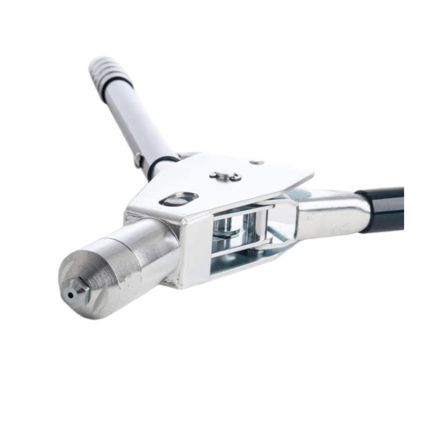 Close-up of Eclipse 2760 Long Arm Riveter with 4 Noses (3 – 6mm), showcasing the interchangeable nosepieces for precision riveting.