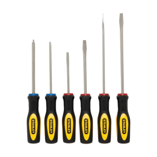 6-piece 60-060 Screwdriver Set by STANLEY with durable handles and versatile tips
