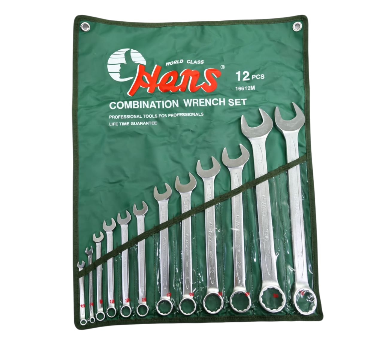 16612M COMBINATION SPANNER SET 12PCS 6-32MM (HANS)