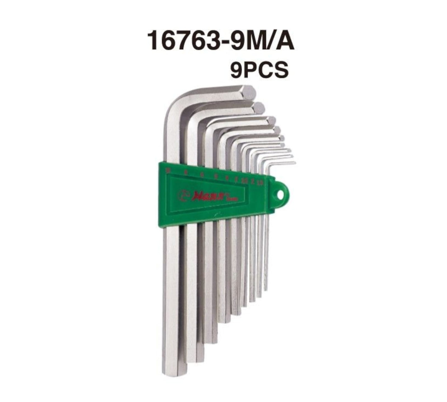 16763-9M HEX KEY SET "LONG" 1.5~10MM / 9PCS HANS