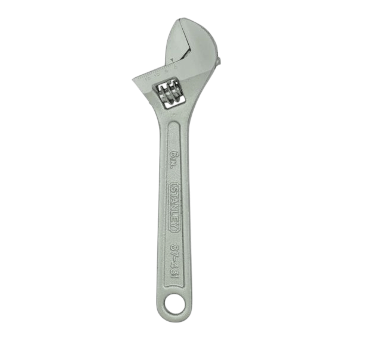STMT87431-8 Adjustable Wrench 6″ (STANLEY) with chrome-plated, corrosion-resistant finish for precise mechanical adjustments.