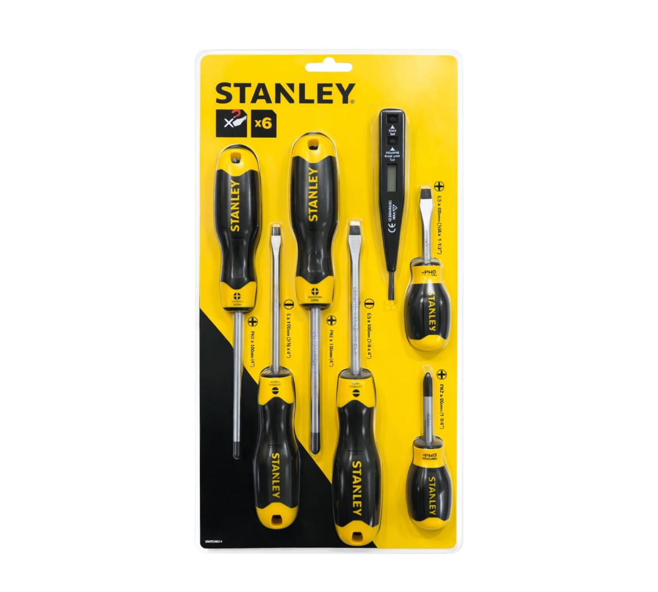 STHT92002-8 6 pcs Combination Screwdriver Set with Bonus Tester (STANLEY)
