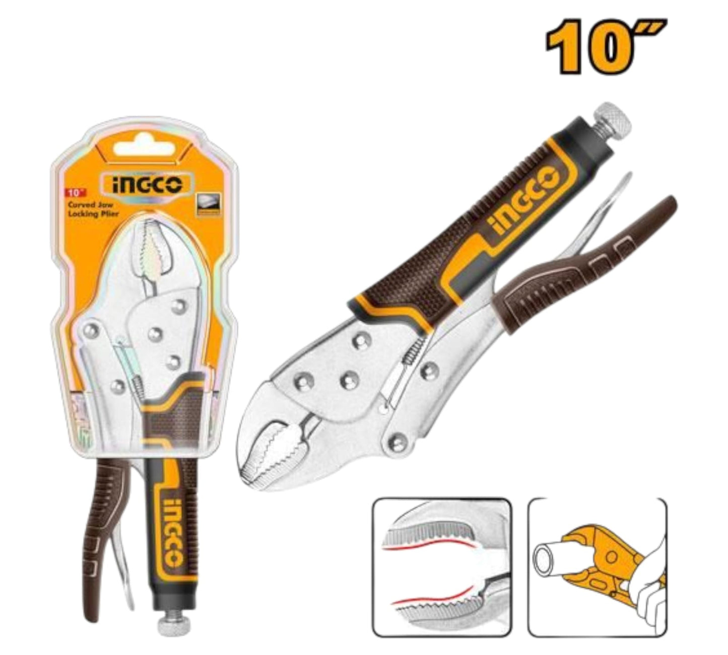 HCJLW0210 CURVED JAW LOCKING PLIER 10" INGCO