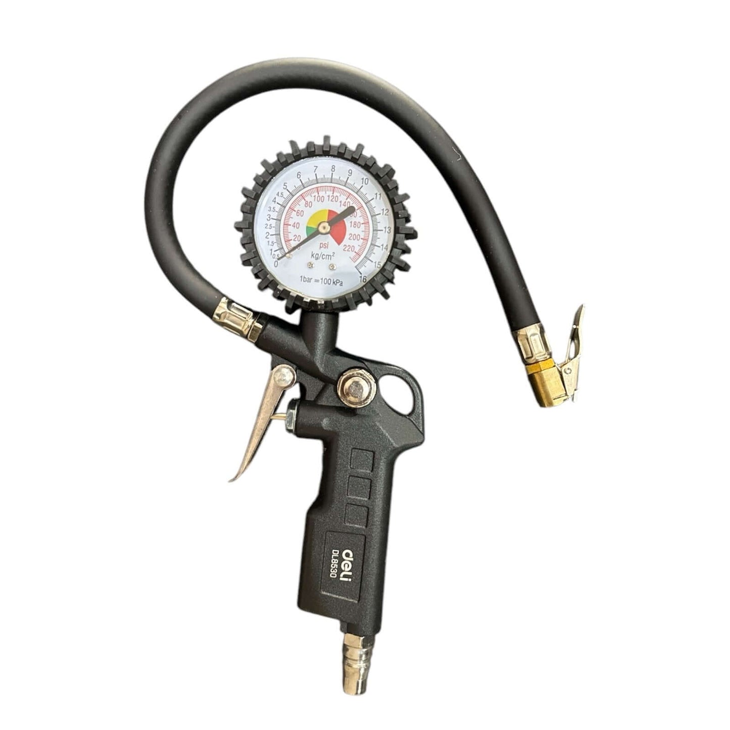DL8530 Tire Pressure Gauge (DELI) - Precision tool for accurate tire pressure readings, essential for vehicle safety and fuel efficiency.