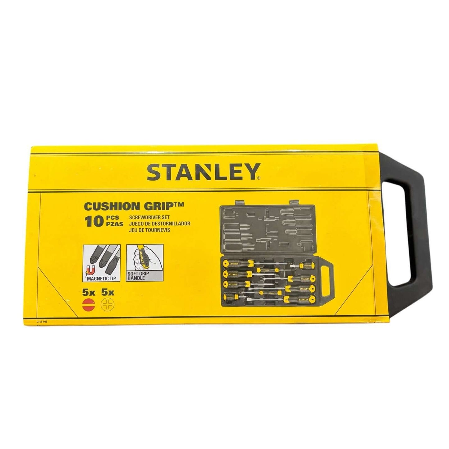 Stanley 65-005 Cushion Grip 10-Pcs Screwdriver Set packaging