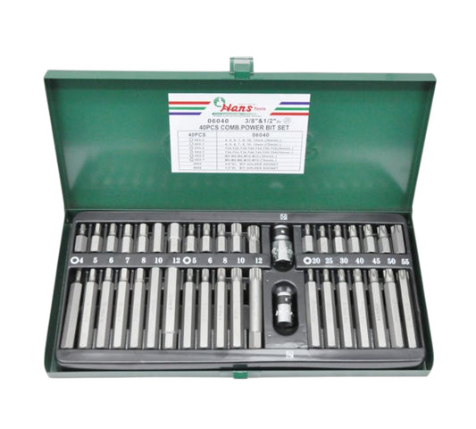 06040 3/8" & 1/2" 40Pcs Comb Power Bit Set (HANS)