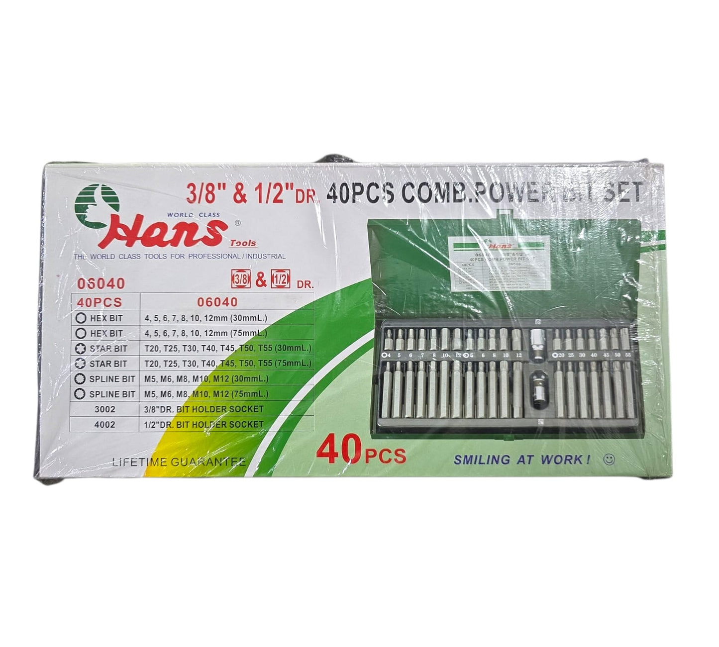 06040 3/8" & 1/2" 40Pcs Comb Power Bit Set (HANS)
