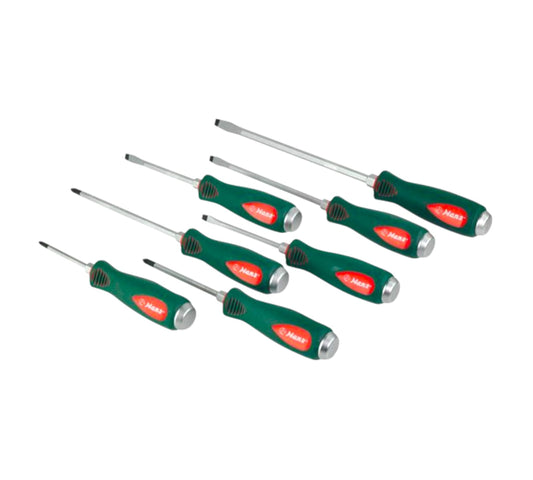 06500-7B 7PCS SCREWDRIVER SET FULL ROD / RUBBER POUCH HANS