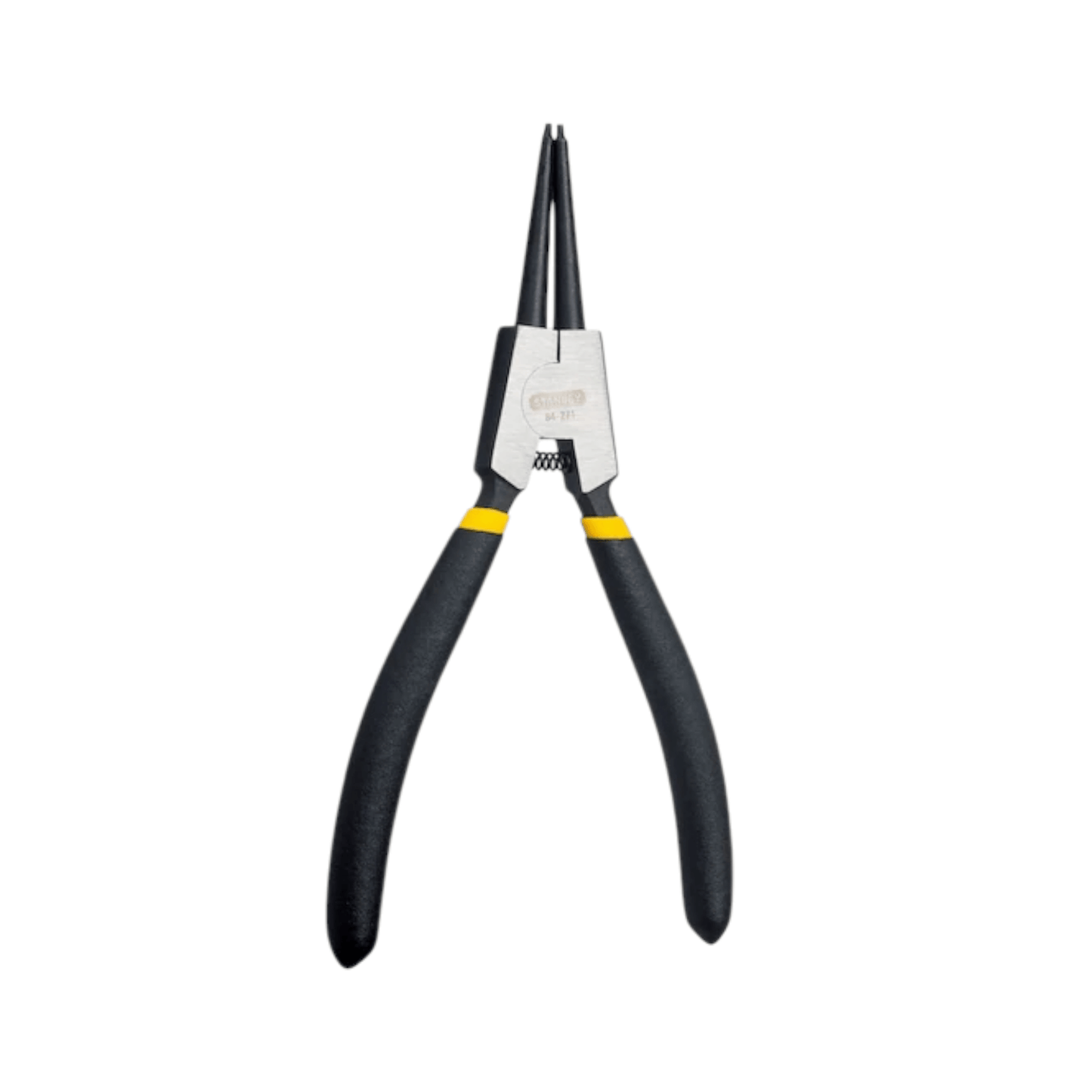 STHT84271-8 Basic Straight Exterior T Circlip Plier 7″ (STANLEY) with black handles and precision-forged jaws