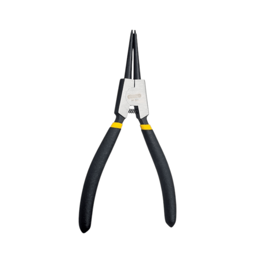 STHT84271-8 Basic Straight Exterior T Circlip Plier 7″ (STANLEY) with black handles and precision-forged jaws