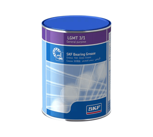 SKF BEARING GREASE LGMT 3/1 GENERAL PURPOSE lubricant can, designed for industrial and automotive applications.