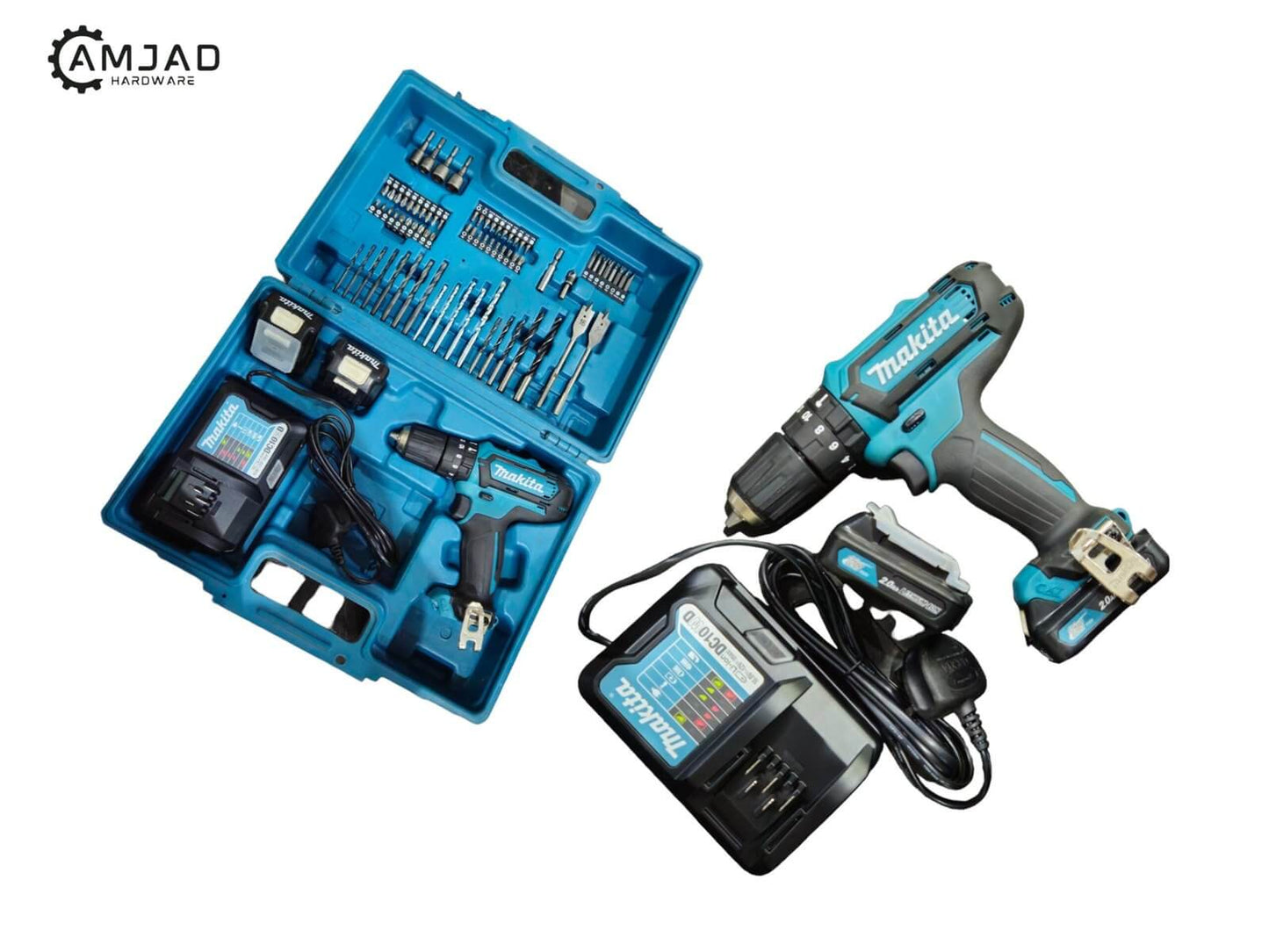 HP331D Cordless Hammer Driver Drill 12V (MAKITA) kit with accessories