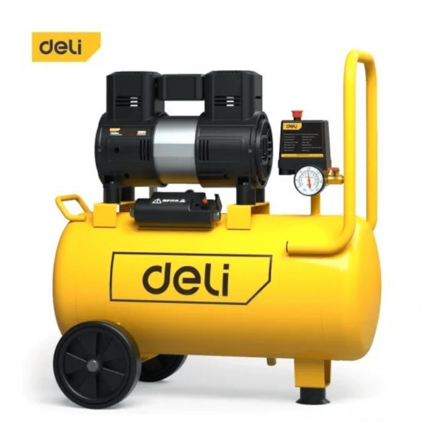 EDL‐WKY25‐E1 Air Compressor 25L (DELI) with oil-free motor for efficient, maintenance-free operation. Ideal for workshops and garages.