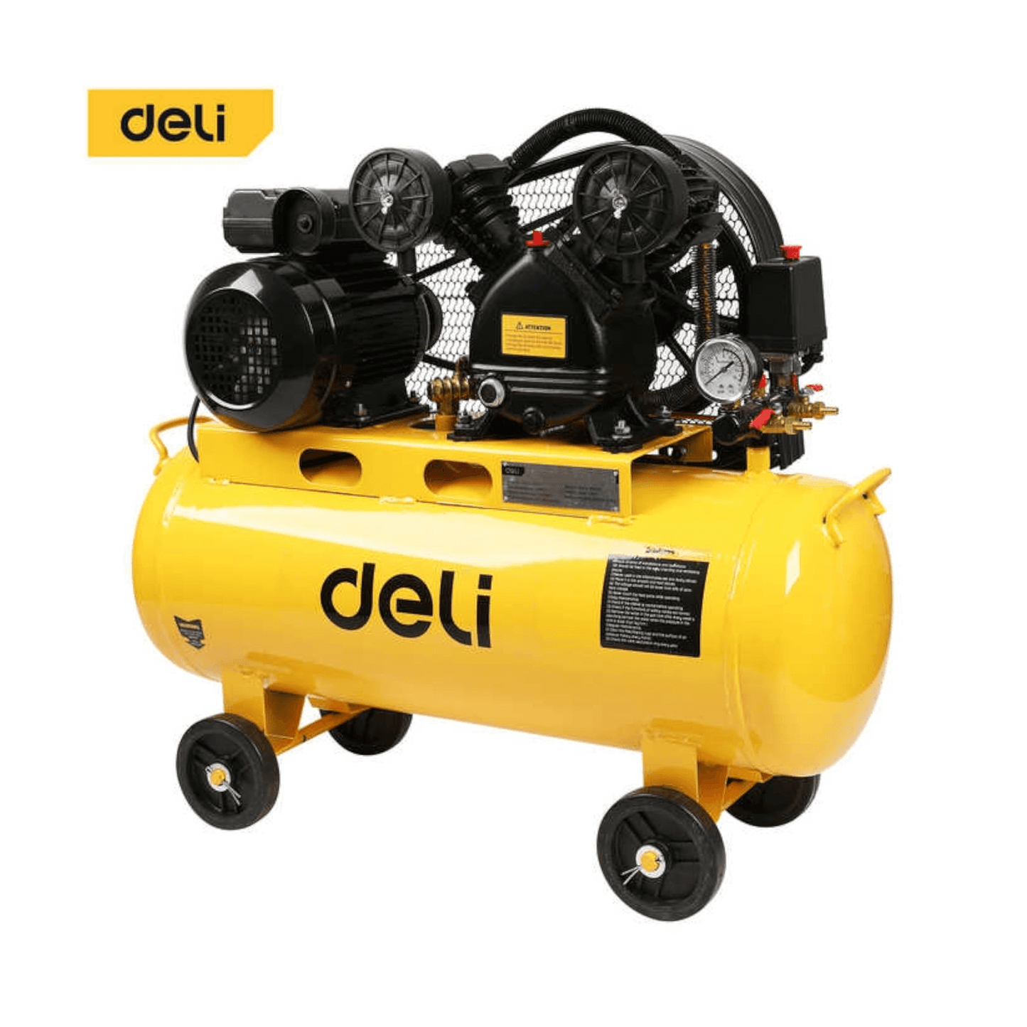EDL‐PKY0.12/8‐E1 Air Compressor 50L (DELI) yellow compressor for workshops