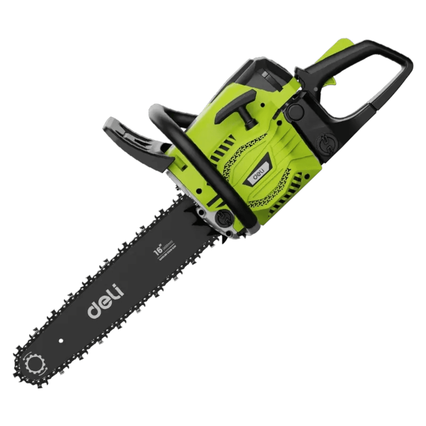 EDE-LJ16-1 Gasoline Chain Saw 16″ 45cc (DELI) with powerful 45cc engine for efficient outdoor cutting and trimming tasks.