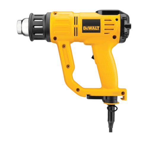 D26414 2000W Digital LCD Display Heatgun (DEWALT) with ergonomic handle and yellow casing