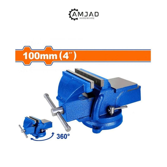 Bench vice 4 Inch WBV1A04, durable cast iron design for professional use, ideal for secure clamping in workshops and DIY projects