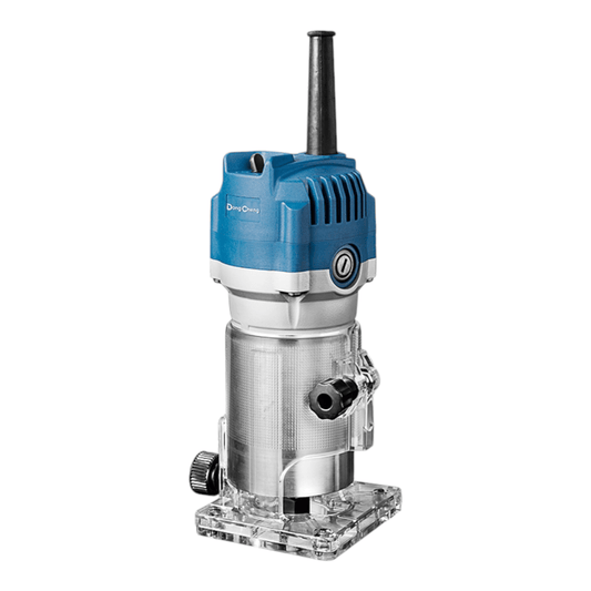 DMP04-6 Trimmer 6.35MM (DONGCHENG) precision woodworking tool with high-performance motor for clean trimming tasks