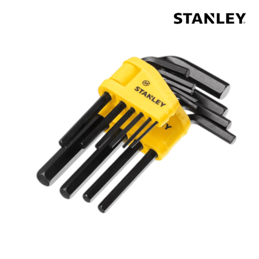 STANLEY Hex Key Metric 1.5 – 10 mm Set of 10 PCS 0-69-253, durable hand tool set for tightening and loosening hex fasteners
