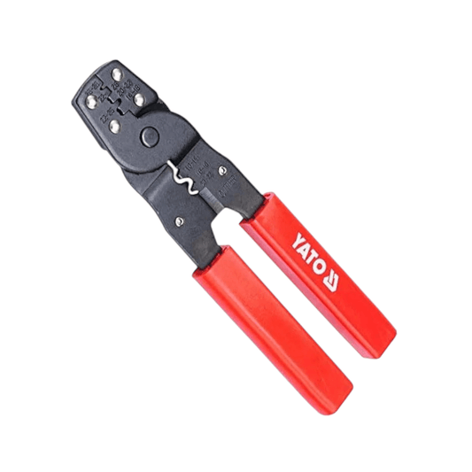 YT-2256 CRIMPING PLIER 2F (YATO) with red handles for electricians and technicians in Pakistan