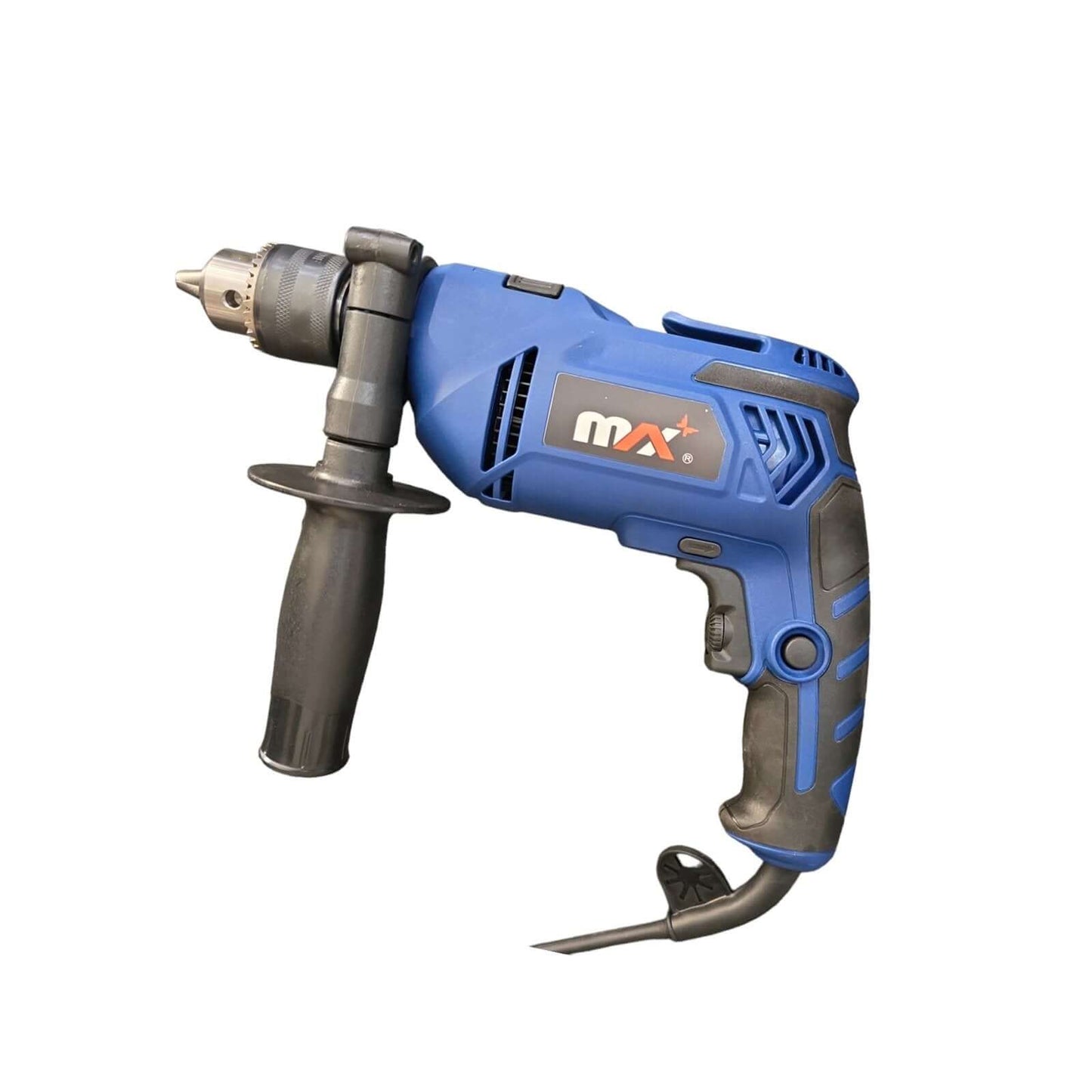Max 13mm Impact Electric Drill (MDR6013) with blue casing and ergonomic handle