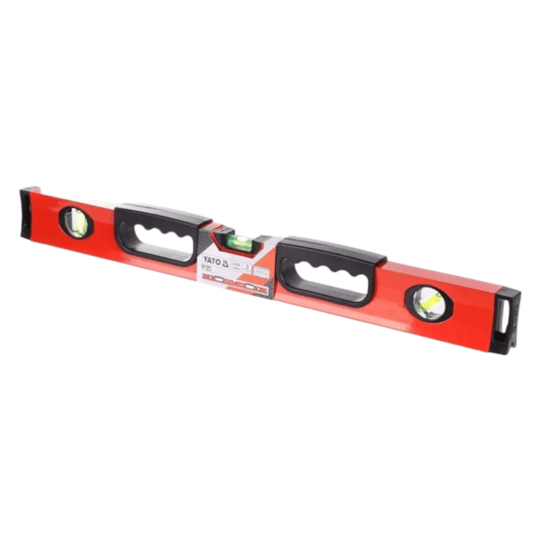 YT-3022 Spirit Level 600mm (YATO) - Magnetic aluminum precision tool for professional and DIY leveling tasks, construction, and woodworking.