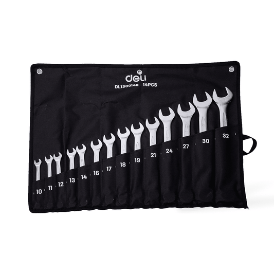 DL130014A COMBINATION SPANNER SET 14PCS 6-24MM (DELI) high-performance hand tool set for mechanical and household tasks