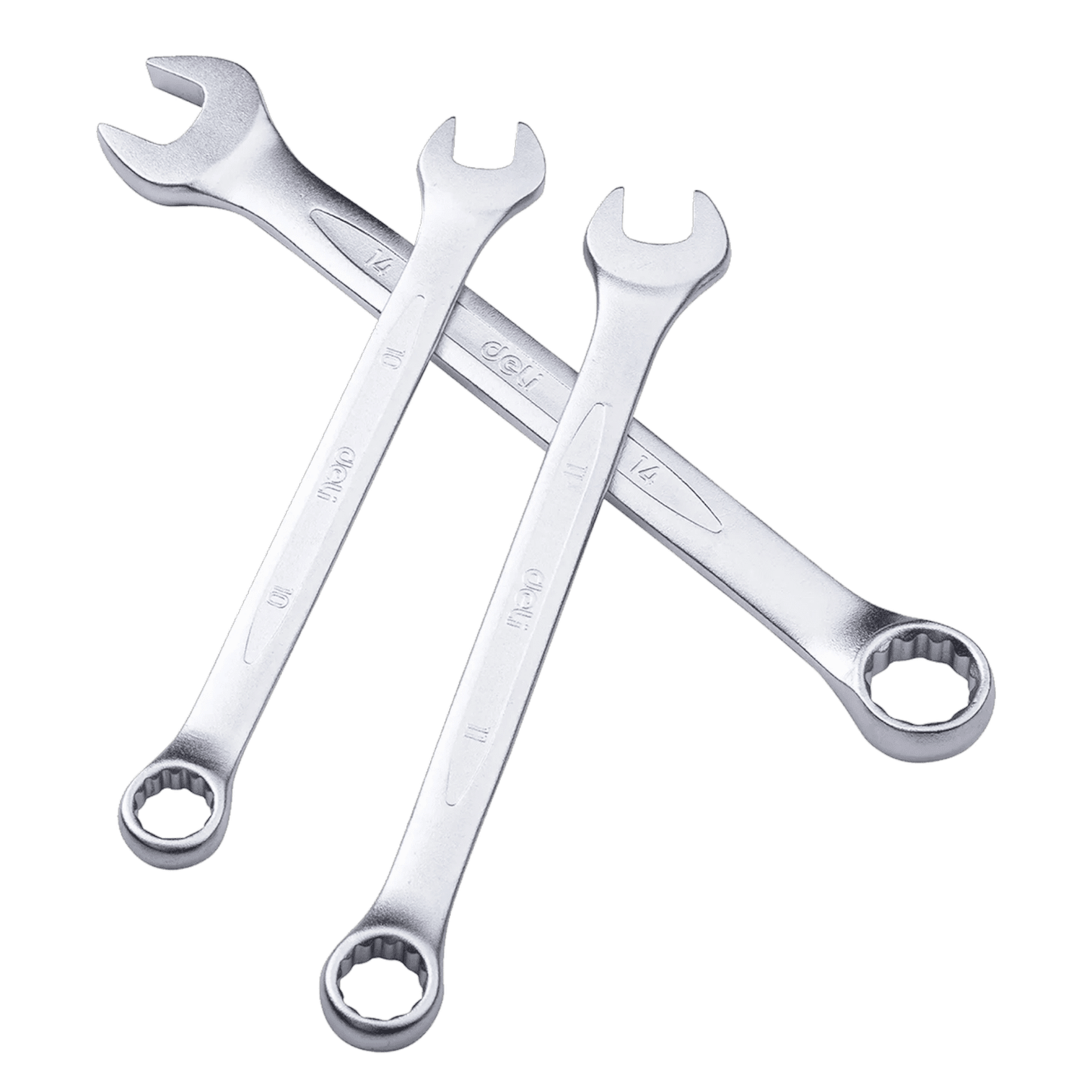 DL130014A COMBINATION SPANNER SET 14PCS 6-24MM (DELI) showing durable chrome vanadium steel spanners for mechanical repairs and versatility.