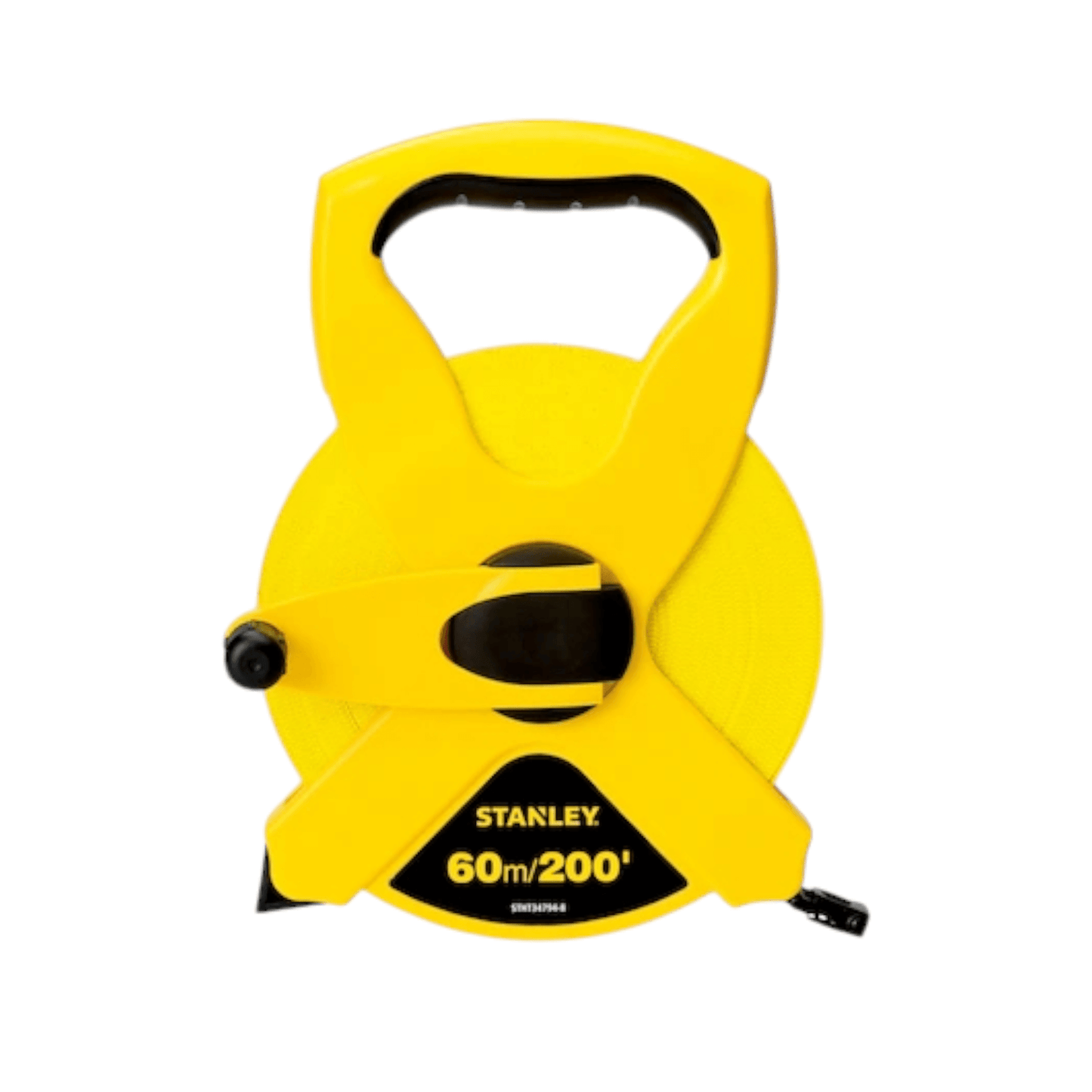 STHT34794-8 Open Case Fiberglass Measuring Tape 60M/200 (STANLEY) yellow tape with clear markings.