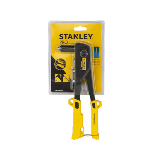 STHT69800-8 HEAVY DUTY – RIVETER, 4 NOSE PIECES (STANLEY) professional-grade tool packaging