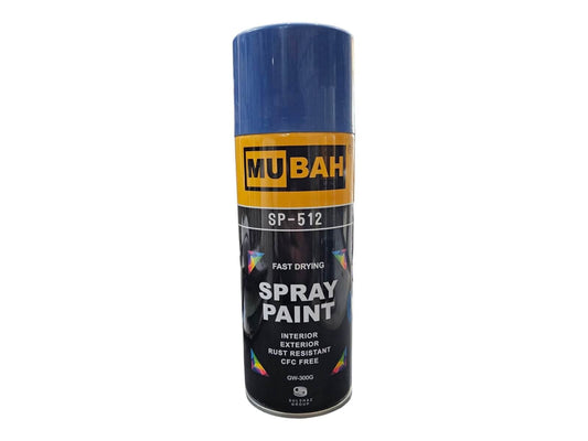 MUBAH Spray Paint MEDIUM BLUE can for vibrant project finishes