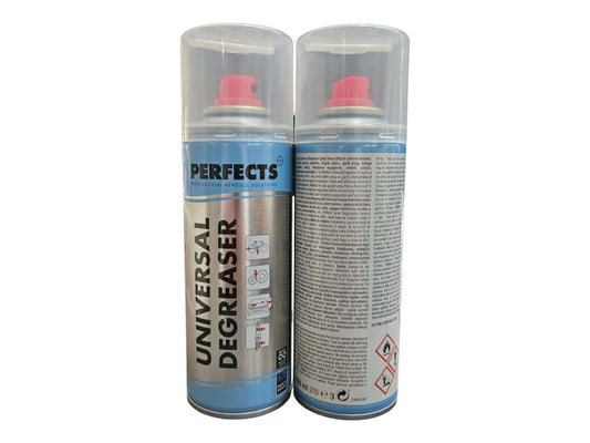 Perfects Universal Degreaser spray can for powerful grease removal in kitchens, garages, and workshops.