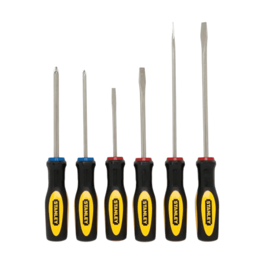 6-piece 60-060 Screwdriver Set by STANLEY with durable handles and versatile tips
