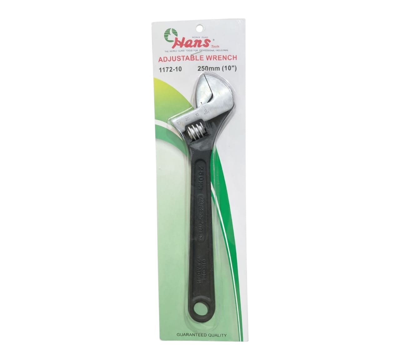 1172-10 ADJUSTABLE WRENCH 250MM 10" BLACK FINISH HANS