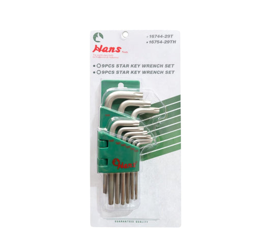 16764-9A HEX KEY SET "STANDARD" 1/16~3/8 / 9PCS HANS