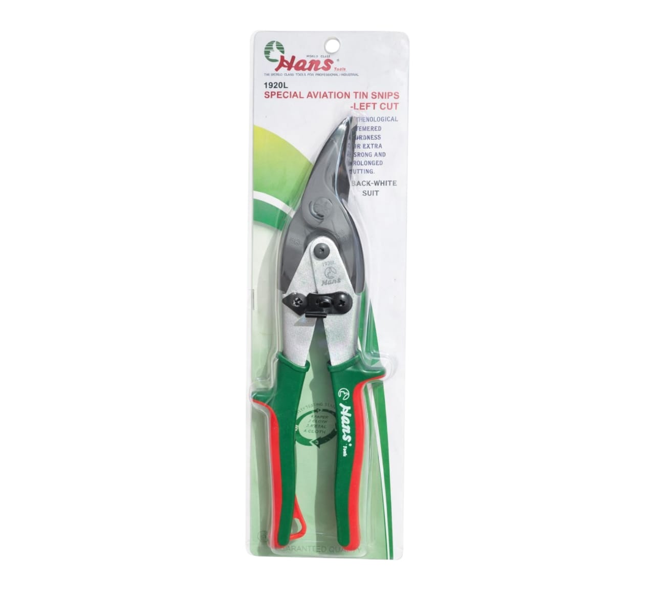 1920L Left-Cut Sheet Metal Tin Snip – Heavy-Duty Aviation Scissors HANS