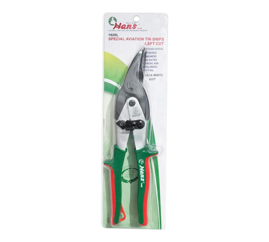 1920L Left-Cut Sheet Metal Tin Snip – Heavy-Duty Aviation Scissors HANS
