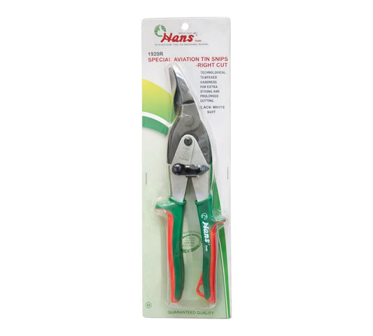 1920R Right-Cut Sheet Metal Tin Snip – Heavy-Duty Aviation Shears HANS