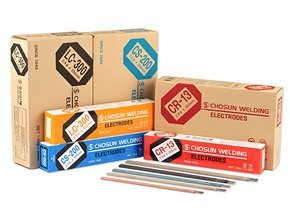 Chosun Welding Electrodes Lc-318 displayed with packaging, ideal for high-strength industrial welding applications.
