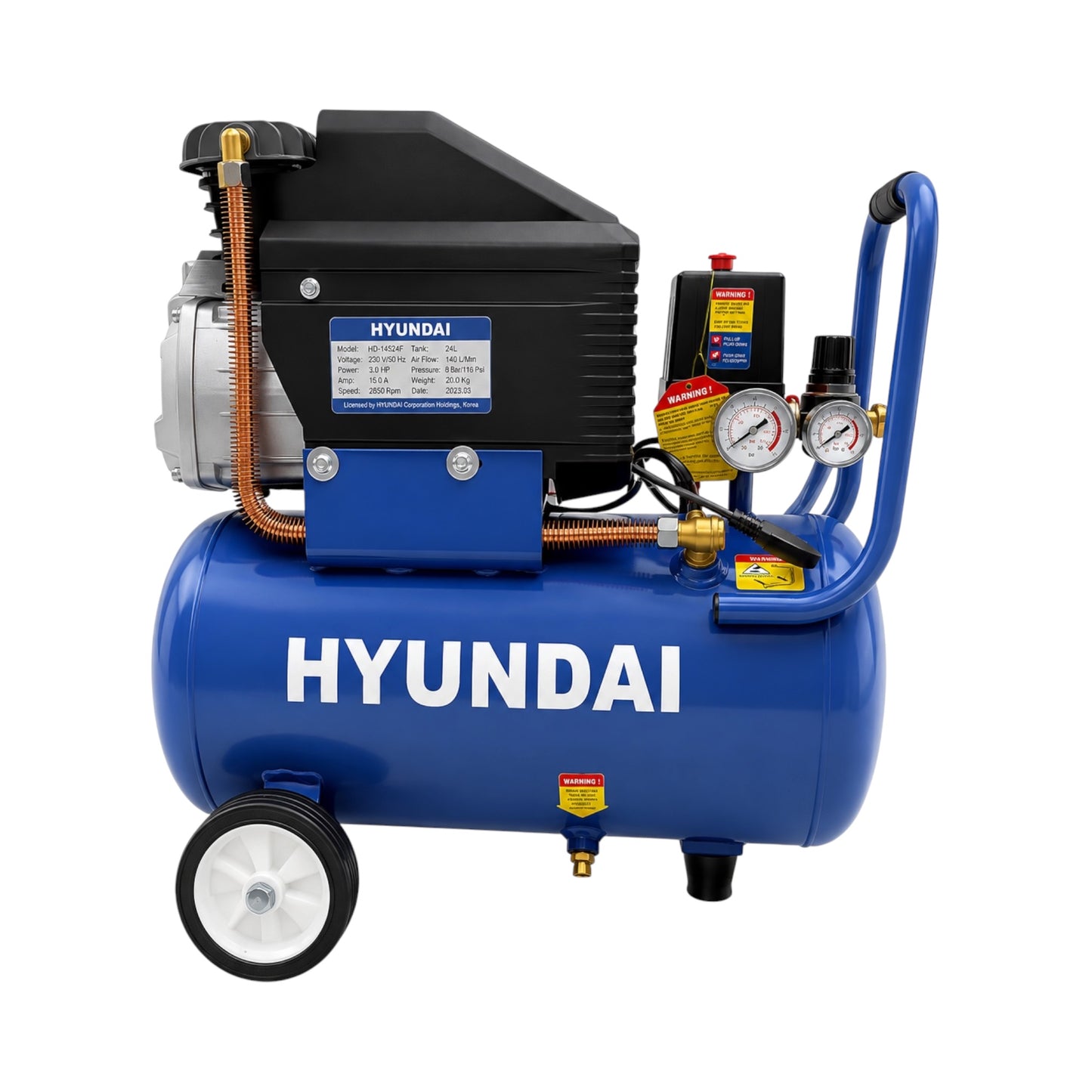 HC-3H24 Air Compressor 24L 1.5HP (HYUNDAI)
