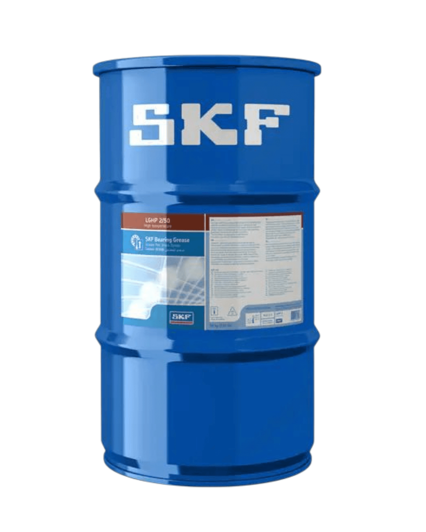 LGHP 2/50 High performance, high temperature bearing grease 50KG (SKF) in a blue drum suitable for electric motors