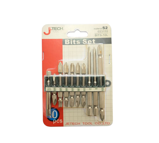 BITS-10L SCREW BIT SET 10PCS (JETECH)