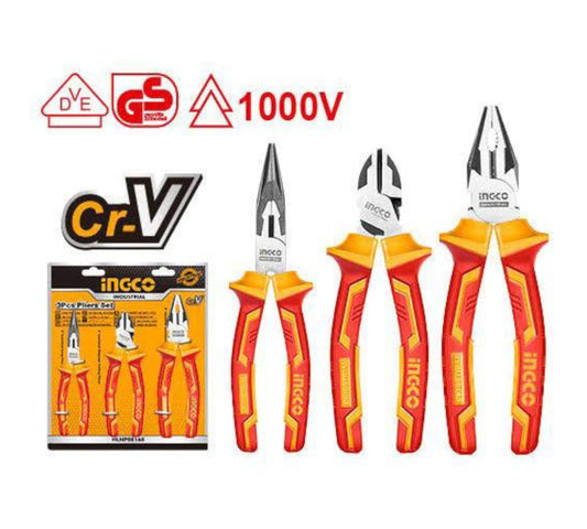 HIKPS28318 3PCS INSULATED PLIER SET INGCO