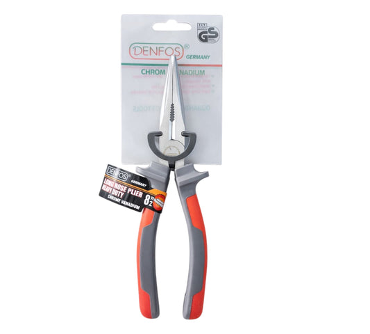 LONG NOSE PLIER 8" (DENFOS)