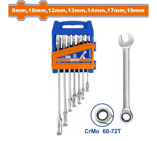 WSP4207 7 Pcs Ratchet Spanner Set WADFOW