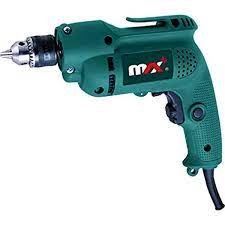 Max Electric Drill Machine 10Mm D105 500WATT with powerful motor for drilling in wood and metal