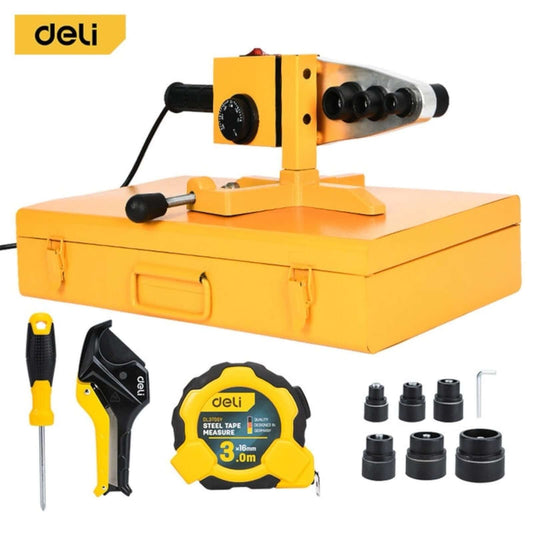 DL397363 Plastic Welding Tool (DELI) with accessories including screwdrivers and measuring tape for seamless plastic repairs